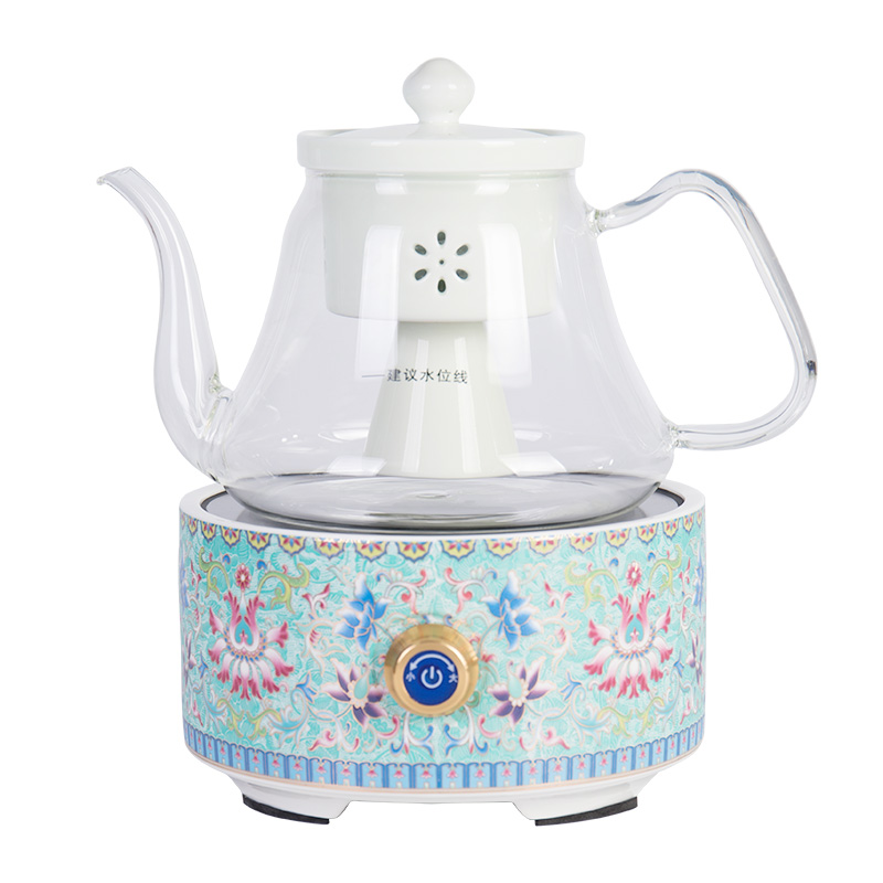 Ronkin home electric glass TaoLu steam cooking pot electric kettle special black tea tea tea steamer
