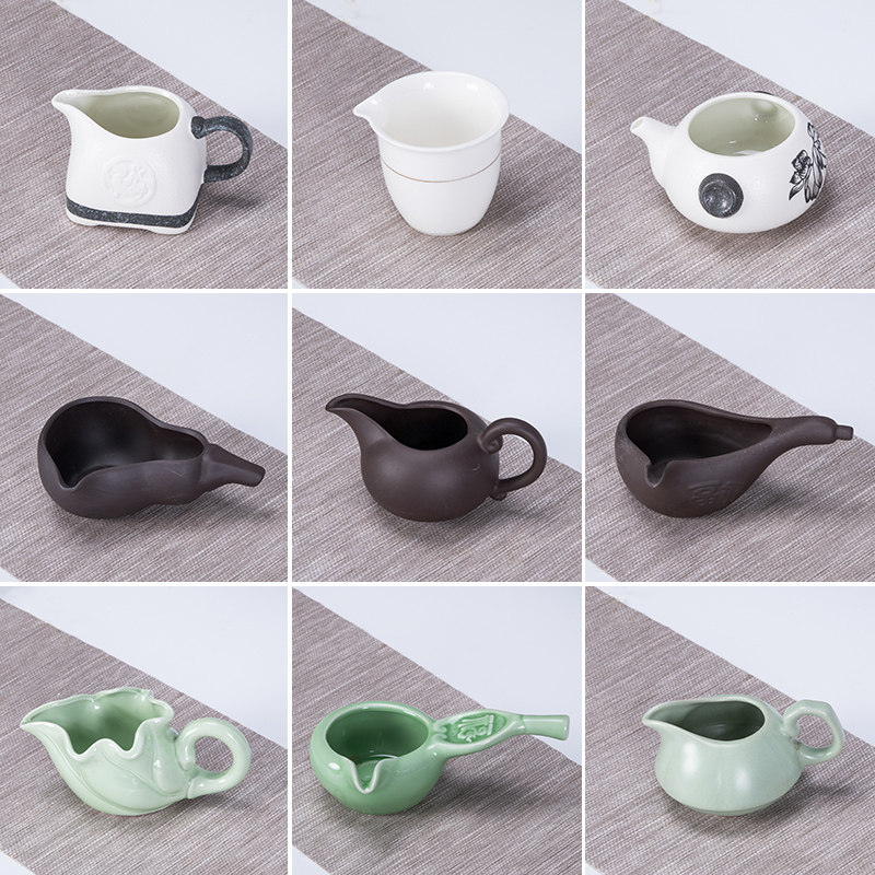 Ceramic fair cup tea leak set office household purple sand all-in-one filter tea dispenser tea set fair cup