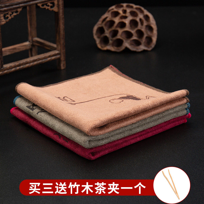 ronkin raising pot tea towel cushion strip tea mat table cloth absorbent towel thickened rag korn tea with spare parts