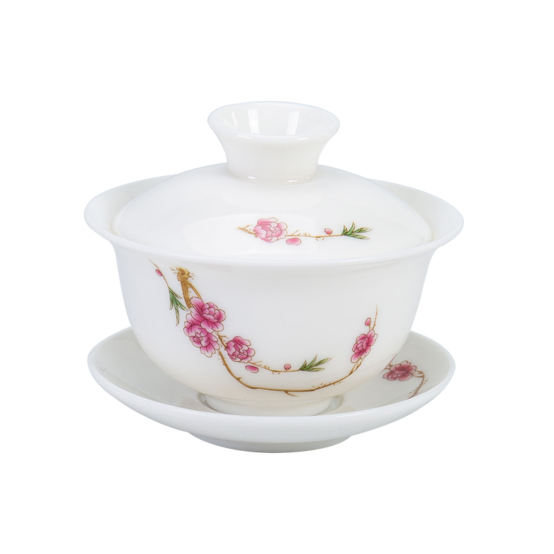 Ronkin household white porcelain teapot tea with parts make tea ware ceramic bowl tea tureen single three