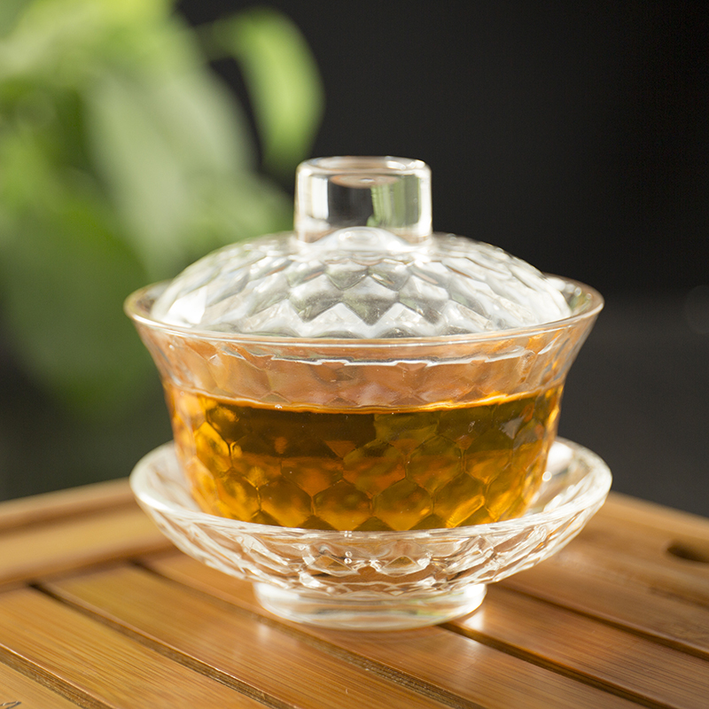 Ronkin contracted glass tea set suit household kunfu tea rushed modern transparent mercifully tea cup 6 pack