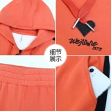 Спортивный костюм, комплект, осенняя дорожная толстовка с капюшоном для отдыха, осенний, в корейском стиле, для бега