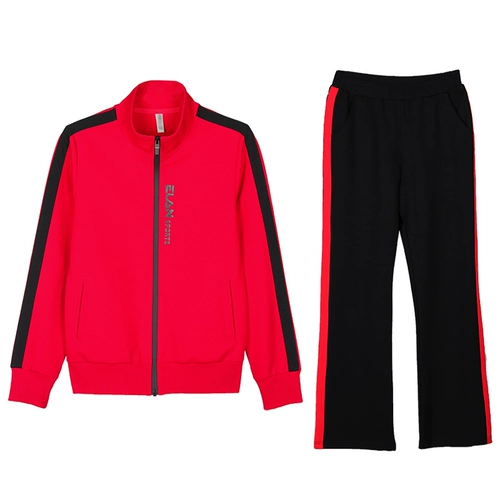 Модный спортивный костюм, комплект, штаны, осенний, в западном стиле