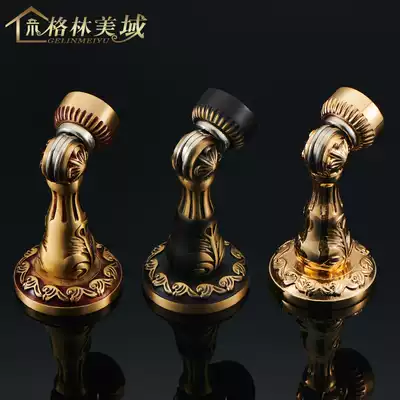 Green Meiyu all-copper pure copper door suction European-style ground-mounted wall-mounted door-absorbing strong magnetic ground-door door-stop