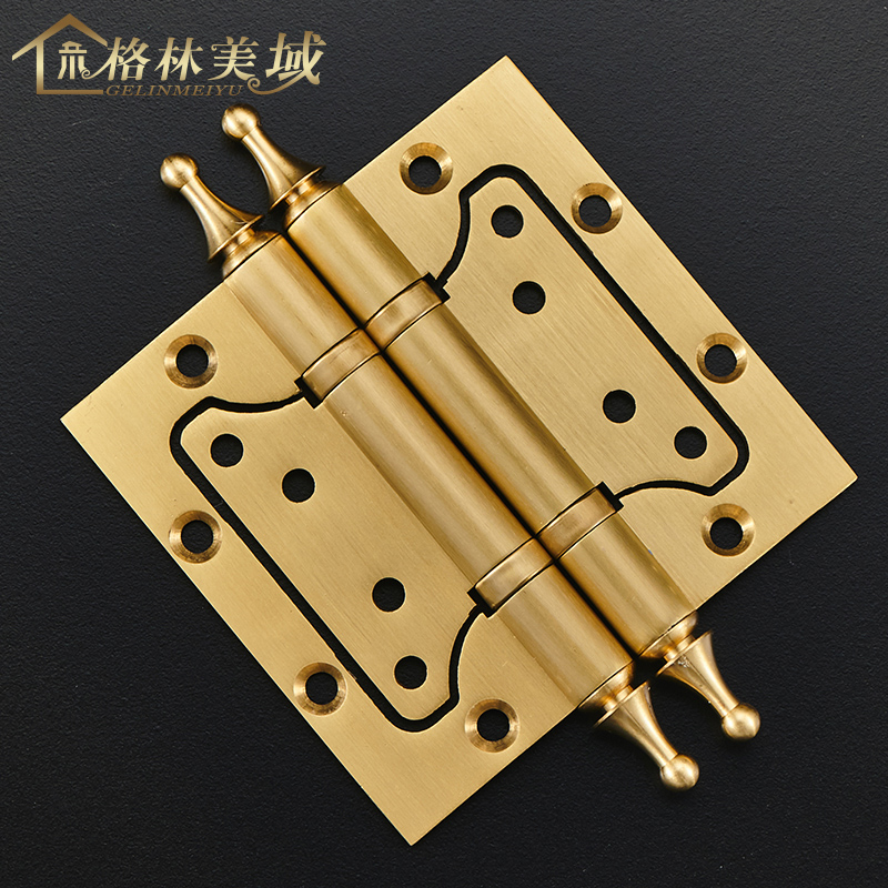 Lin Meiyu All copper bearing mute mother hinge Pure copper butterfly hinge 4 inch 1 piece price