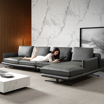 Nordic Pole minimalist Princess Sofa Corner Genuine Leather Sofa Head Layer Cow Leather Combine small family leather Sofa Living Room