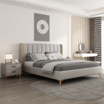 Nordic light extravagant modern nanotech cloth bed minimalist double master bedroom with large bed bedroom 1 8 m net red cloth art bed