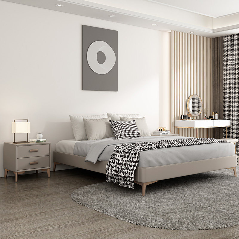 Nordic Technology Fabric Bed No Bed Head Single Bed Frame Space-saving Simple Modern Light Luxury Small Apartment Tatami