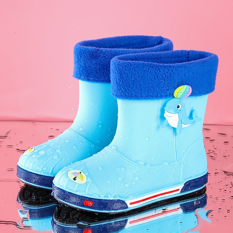 Child Rain Shoes Boy Non-slip Warm Toddler Kids Water Shoes All Season Students Rain Boots Kids Baby Rain Shoes Girl