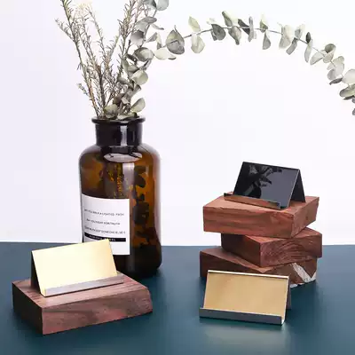 Stainless steel business card box nine colors to place business card holder front desk reception business card holder Boutique business card holder display