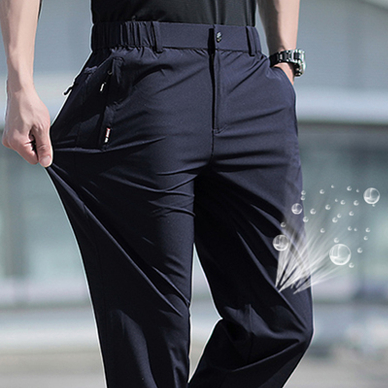 Ice Silk Quick-Drying Pants for Men, Summer Ultra-Thin Loose Fit Plus Size Sports Pants, Extra Large Elastic Straight-Leg Casual Pants Ice Silk Quick-Drying Pants for Men, Summer Ultra-Thin Loose Fit Plus Size Sports Pants, Extra Large Elastic Straight-Leg Casual Pants