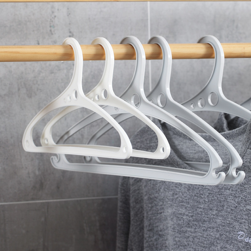 Plastic thickened No-slip anti-hanger multifunction Home clothes drying rack Adult bracing clothes hanging clothes containing shelf