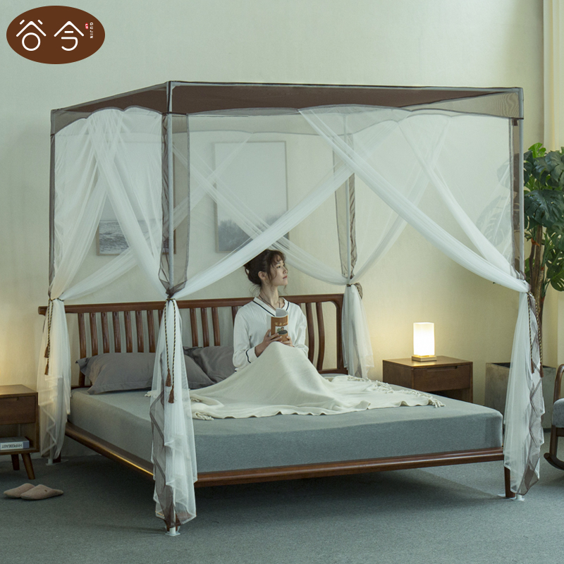 Valley This New Princess Wind Palace Court Landing Bracket Home Mosquito Nets Nordic Wind Encryption Thickened 1 5 1 8m Bed