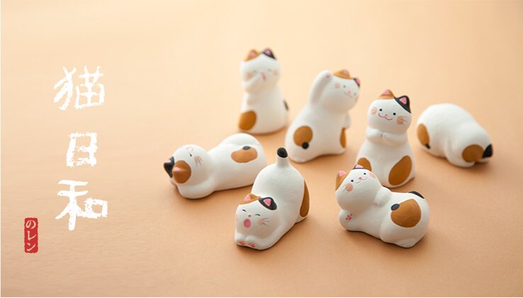 Spot Japanese cat decoration handmade craft gift gift car home decoration