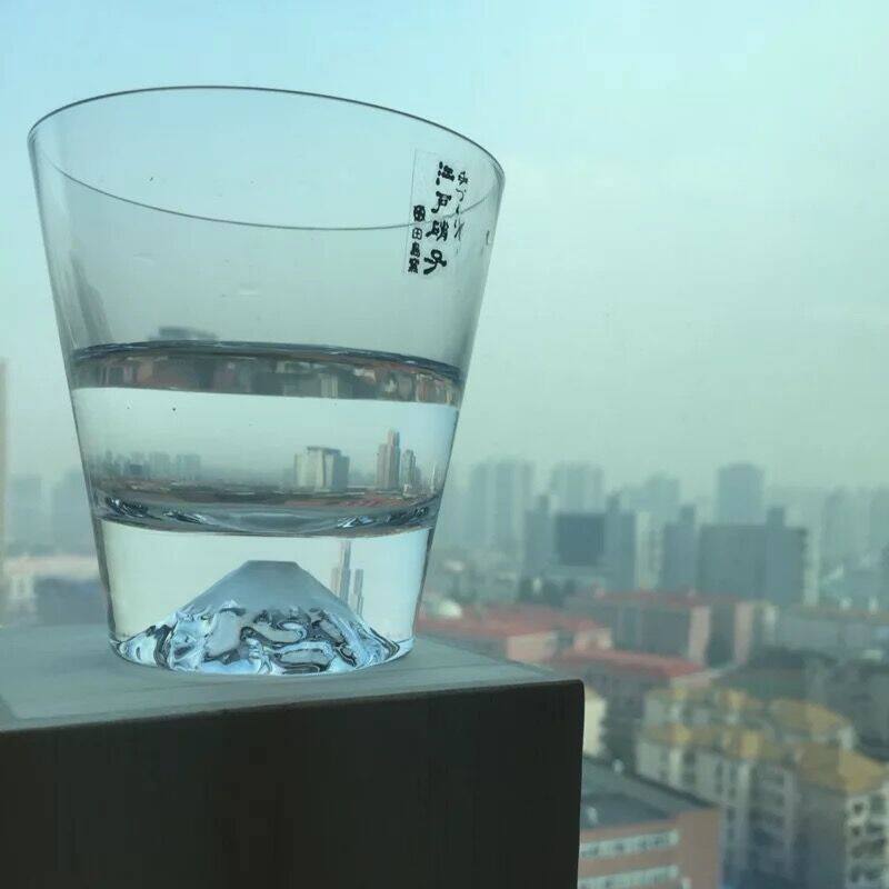 Spot Japan Tanishima Niko Fuji Mountain Glass Cup Edo Artisanal Whisky Cup