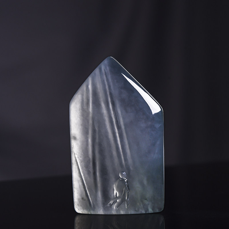 Jiajia Jadeite Private Custom Natural A-cargo Jadeite Wool Raw Stone Enlightenment Design Reference Famous Teachers