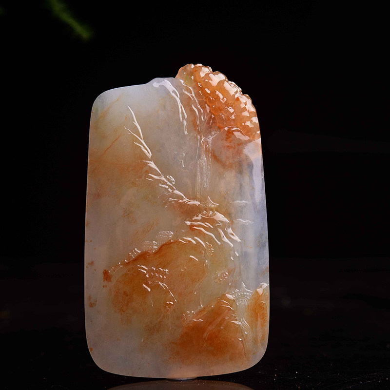 Allison Jade Private Custom-made Natural A-Goods Wool - Pieces of Maple Leaf Love Design Reference to the Wages of Famous Teachers