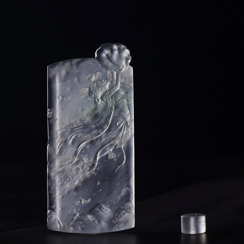 Best Jiajia Jade Private Customized Natural A Goods Jade Wool Material Nuwa Patching the Sky Design Reference Master Craftsman