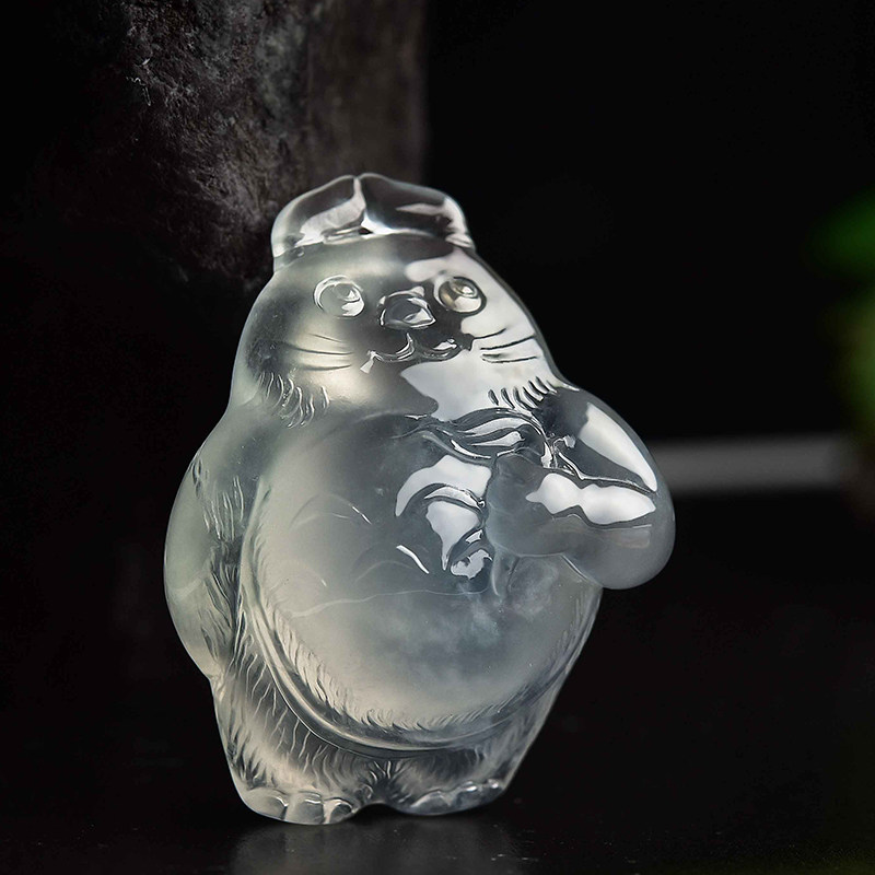 Jiajia jadeite private custom natural Burmese A goods jadeite wool chinchilla design reference famous teacher's wages