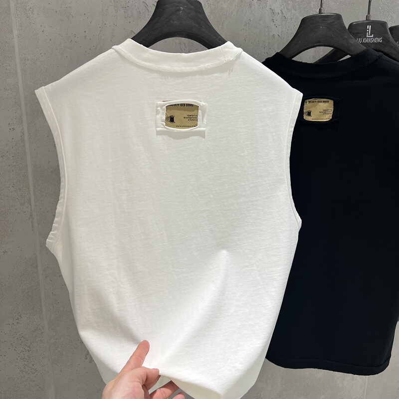 Same Style as In-Store, High-End Pure Cotton Vest for Men, Summer 2026 New Casual Sleeveless T-Shirt Top Same Style as In-Store, High-End Pure Cotton Vest for Men, Summer 2026 New Casual Sleeveless T-Shirt Top