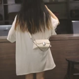 Серебряная небольшая сумка, элитная сумка через плечо, изысканный стиль