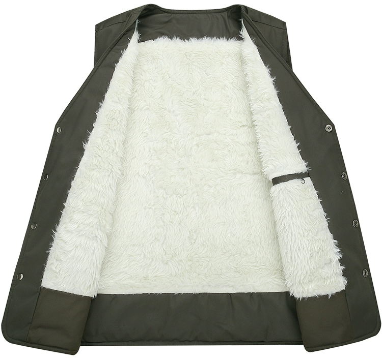 Áo vest nam trung niên mùa thu và mùa đông giải trí nhiều túi vest mới cộng với áo lót nhung nhung vest ấm áp bộ vest nam cho người trung tuổi