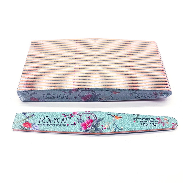 Flower and Bird Print Pattern Washed Gauze Nail File, Nail Salon Special Manicure Type Polishing Nail Piece Flower and Bird Print Pattern Washed Gauze Nail File, Nail Salon Special Manicure Type Polishing Nail Piece