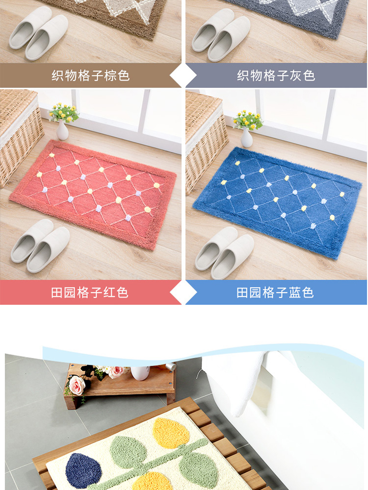 Tân Cương bài Gemen cửa mat tùy chỉnh nhà thảm cửa phòng ngủ nhà bếp foyer phòng tắm hấp thụ mat tắm - Thảm sàn thảm xốp lót sàn 100x100 giá bảo nhiều