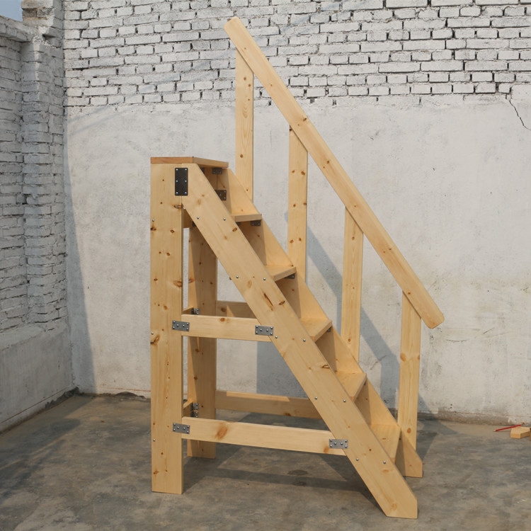 Stage ladder chorus stage performance ladder lecture steps one-sided herringbone ladder folding disassembly straight ladder attic solid wood stairs