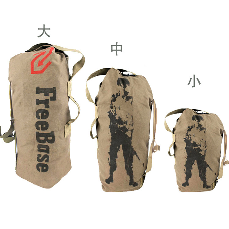 Photography bag men's and women's backpack canvas large-capacity bucket bag military fan outdoor tactical travel military bag multi-function