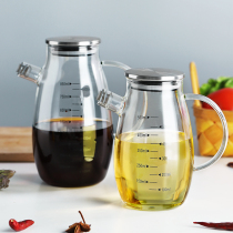 Nordic thickened High Borosilicate Glass oil bottle with scale household kitchen oil bottle soy sauce bottle vinegar