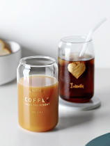 Glass water Cup home girl cute creative simple milk Lemon cola water Cup Cup Cup cans glass cup