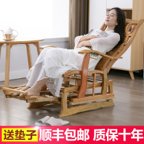 Bamboo rocking rocking chair reclining chair folding balcony home elderly nap leisure adult lazy rattan solid wood leisure chair