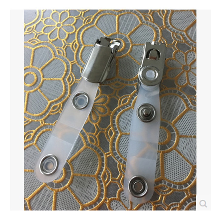 PLUS stainless steel flip clip high-grade high-quality metal conference special badge clip ID card set exhibition chest clip