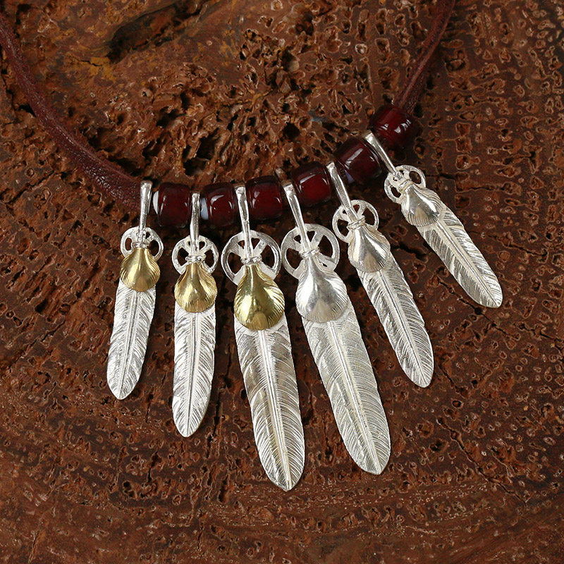 Cow blunt seizure Takaqiao Gyoguchi Goros Baye Feather Pending Copper Bai 18K Gold hand - carving goros