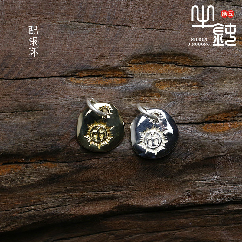 Bull blunt Seiko Takaqiao Silver Cake Pending Round Hawk Hanging Bird Listed 925 Pure Silver Decoration Customized Couple