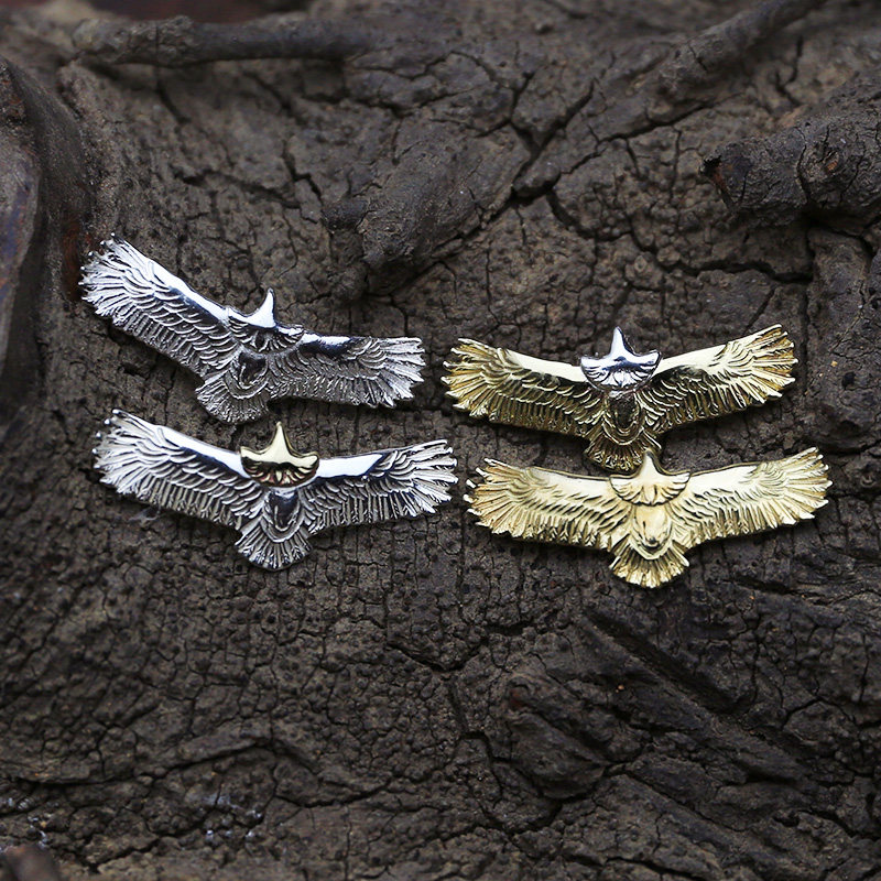 Cow blunt precision Jian Kenkikuchi 12 mini eagle pendant necklace 18K Golden Eagle 925 Silver Couple