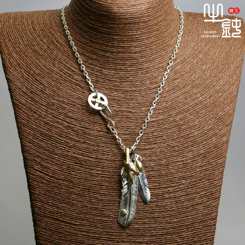 Bull blunt Seiko Takaqiao Golden Eagle Feather Feather Manual 925 pure silver made of Zhou Yangqing same style
