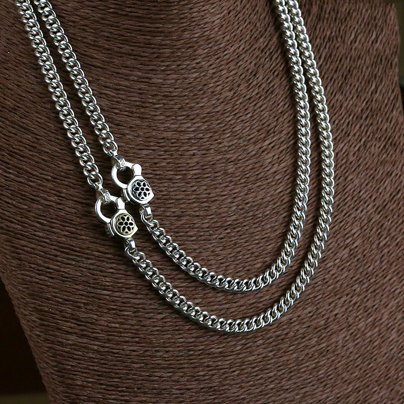 Niu blunt Seiko good art cherry blossom buckle necklace bracelet 925 sterling silver replica European and American trendy men and women goodart