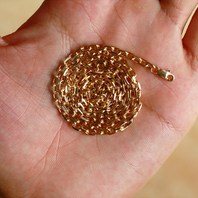 Cow blunt Takaqiao 18K gold corner chain fine corner chain fine - corner chain fine - inscription accessories