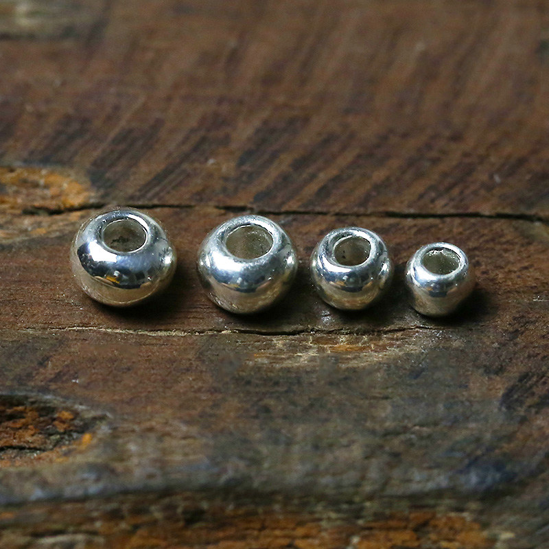 Bull blunt Seiko Takaqiao Apple Pearl Pearl 925 Silver - bead Solid bead DIY accessories handmade couple