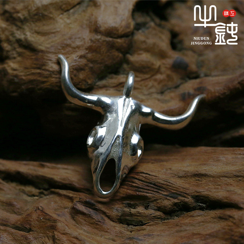 Bull blunt Seiko Takaqiao Buff Pending Retailed 925 Pure Silver Retro Handick Accessories Featured Men and Women