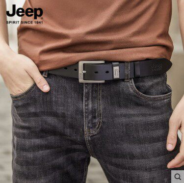 Anti-allergy strap men genuine leather pure cow leather head layer needle buckle imitation against metal allergy belt Leisure 100 lap full leather