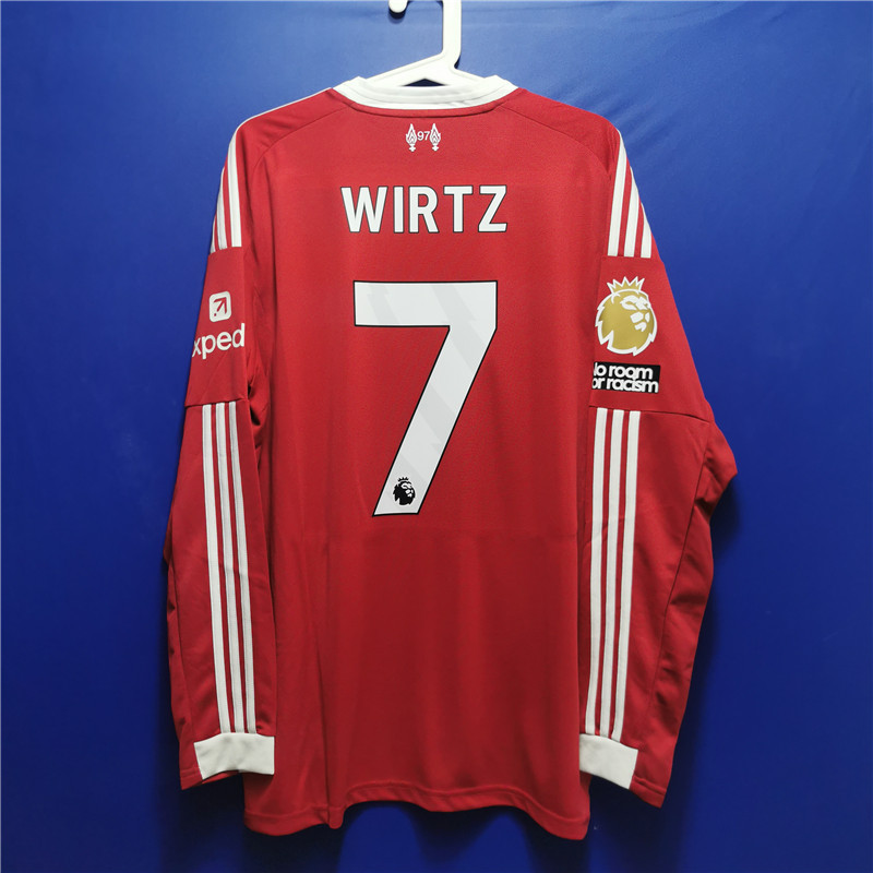 Liverpool 25/26 Home Long-Sleeved Football Jersey Fan Version Jv6456 Asian Version European Size Liverpool 25/26 Home Long-Sleeved Football Jersey Fan Version Jv6456 Asian Version European Size