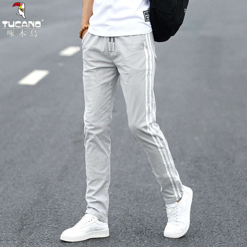 Woodpecker 2020 new summer casual pants men's loose trend thin trousers men's wild straight sports pants