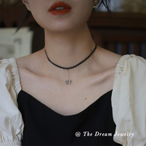 Midsummer Nights Dream The Dream < Butterfly Springs Side > Black Butterfly Neck Chain Necklace Necklace Jewelry Retro Ins