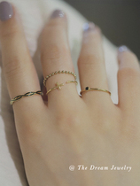 Night Elves black-style drip-glazed ring female ins tide retro forefinger s925 silver opening joint lukewarm