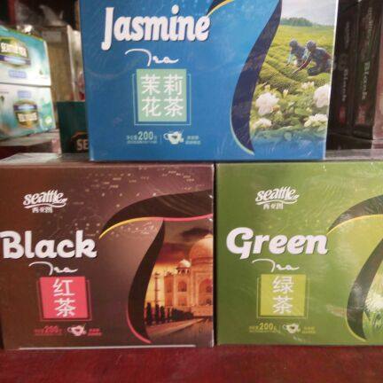   Siatou Seattle black tea green tea Jasmine tea Pu'er tea Puer tea-free tea bag 100 packets per box
