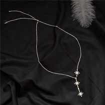 Korean temperament Y necklace female star pendant personality simple five-pointed star meteor clavicle chain neck chain E1228