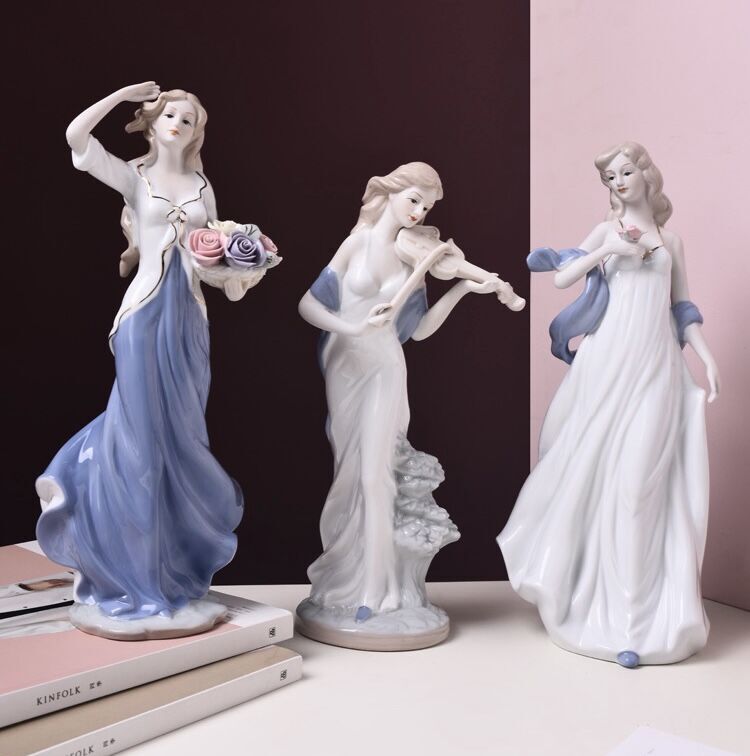 European-Style Ceramic Figurines, Living Room, Wine Cabinet, Tv Cabinet Decorations, Western Beauty Crafts, Small Gifts